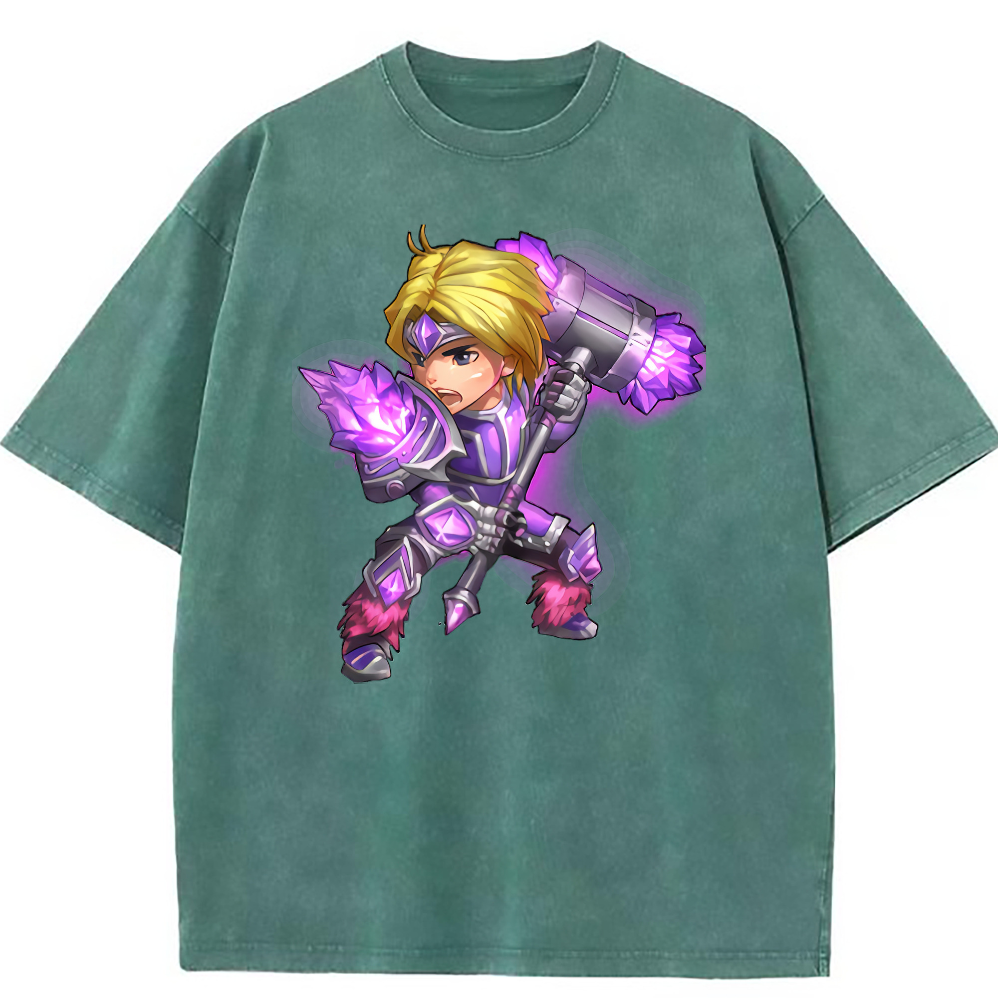 （画像用） リーグ・オブ・レジェンド League of Legends LOL 綿100% ヴィンテージ風 半袖Tシャツ（フロントプリント）